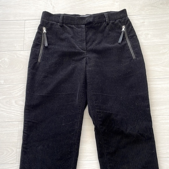 Prada Black Straight Leg Corduroy Pants with Logo on Zipper-pull. - Picture 2 of 14